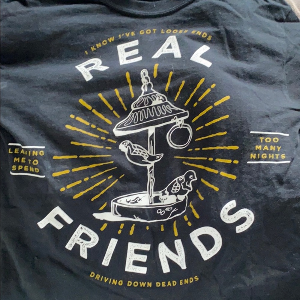 Black Real Friends band Loose ends long sleeve